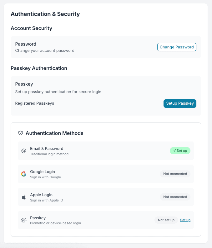 Authentication & Security